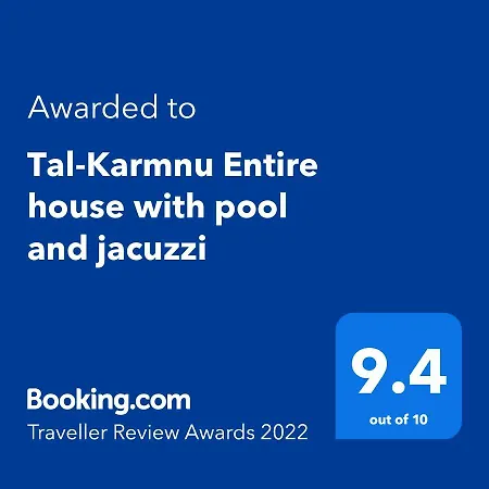 Tal-karmnu Entire House With Private Heated Pool And Jacuzzi *